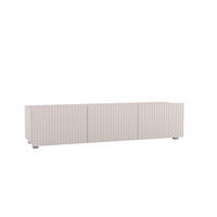 TV-LOWBOARD Kolder 150 cm Kaschmir mit geriffelten Fronten - Kaschmir/Silberfarben, Holzwerkstoff/Kunststoff (150/38/43cm) - Ravio