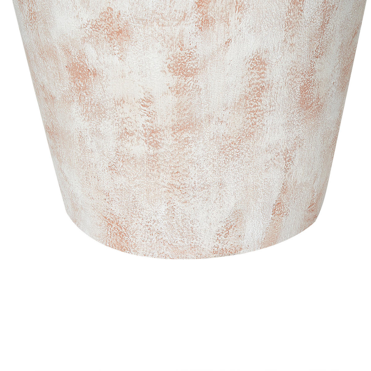 DEKOVASE Terrakotta weiß Miri - Weiß, Stein (42cm) - Beliani