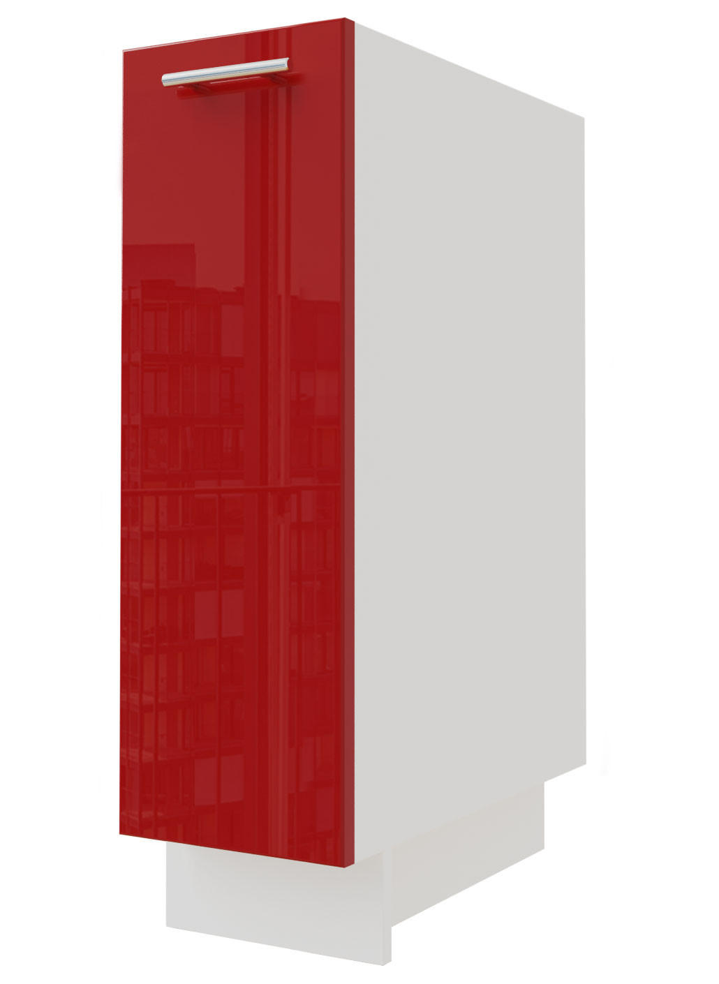 Feldmann-Wohnen Unterschrank Rot, Weiß 20x82x50 cm