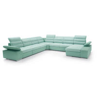 ECKSOFA KORFU Grün 365x365x100 cm - Grün, Textil (365/365cm) - FURNLUX