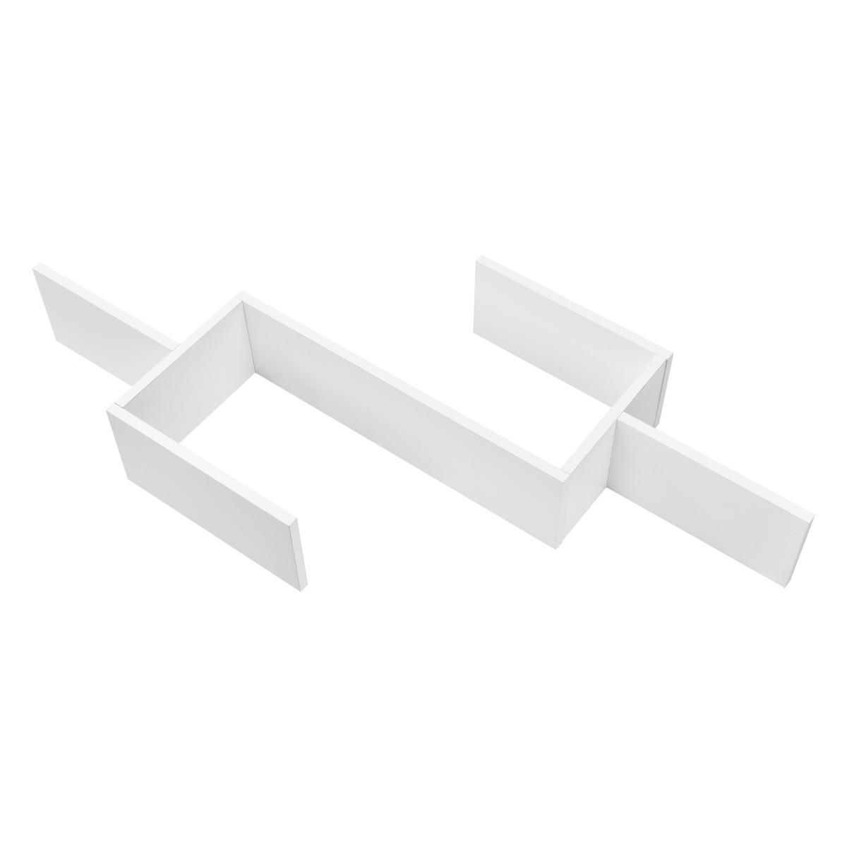 WANDREGAL Flekkefjord - Weiß, Holzwerkstoff (104/49.5/14.5cm) - [en.casa]