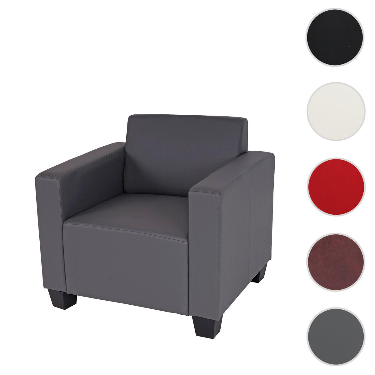 LOUNGESESSEL Anthrazit - Anthrazit, Textil (82/76/72cm) - MCW