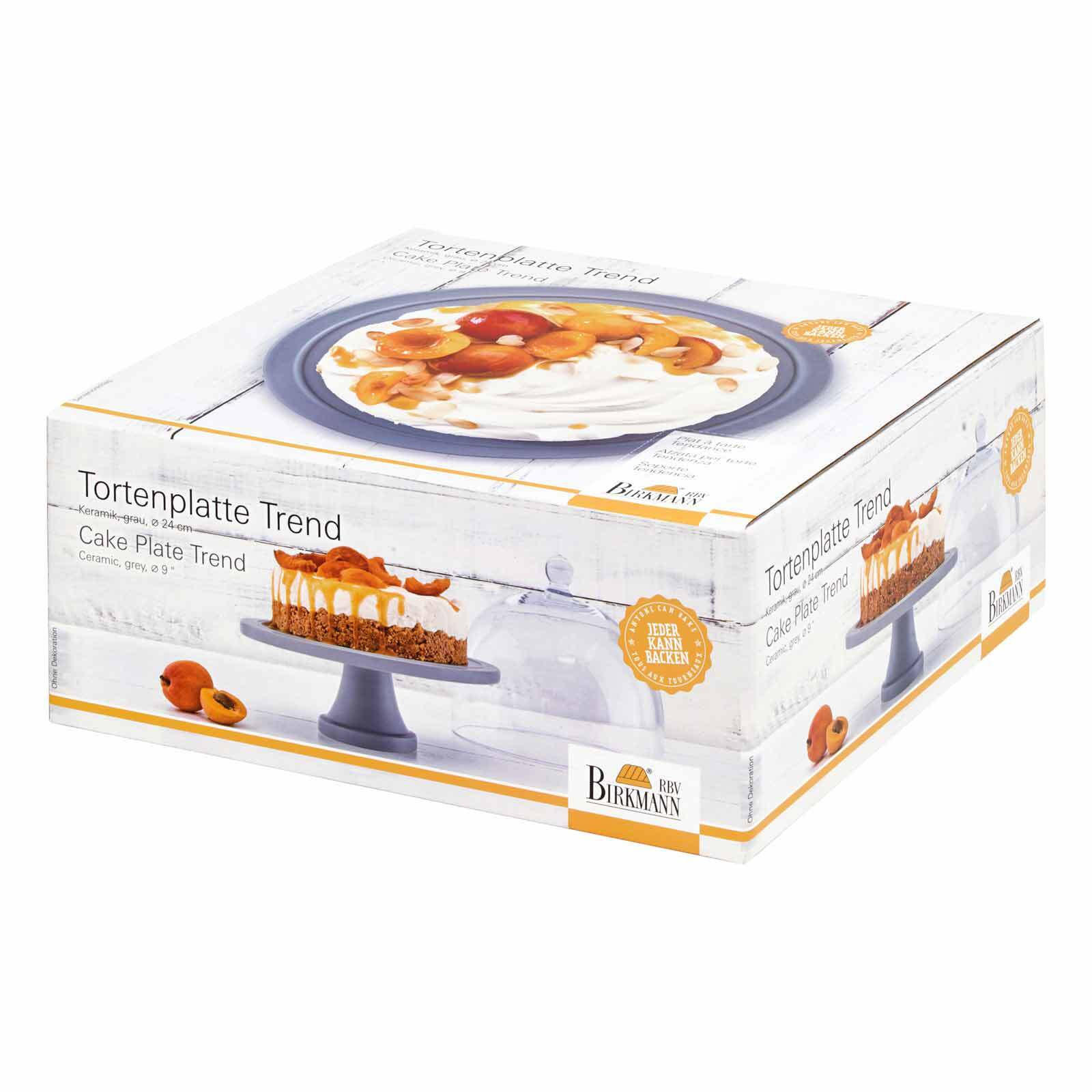 TORTENPLATTE Easy Baking grau Ø 24 cm - Grau, Keramik (24/8.5/24cm) - Birkmann