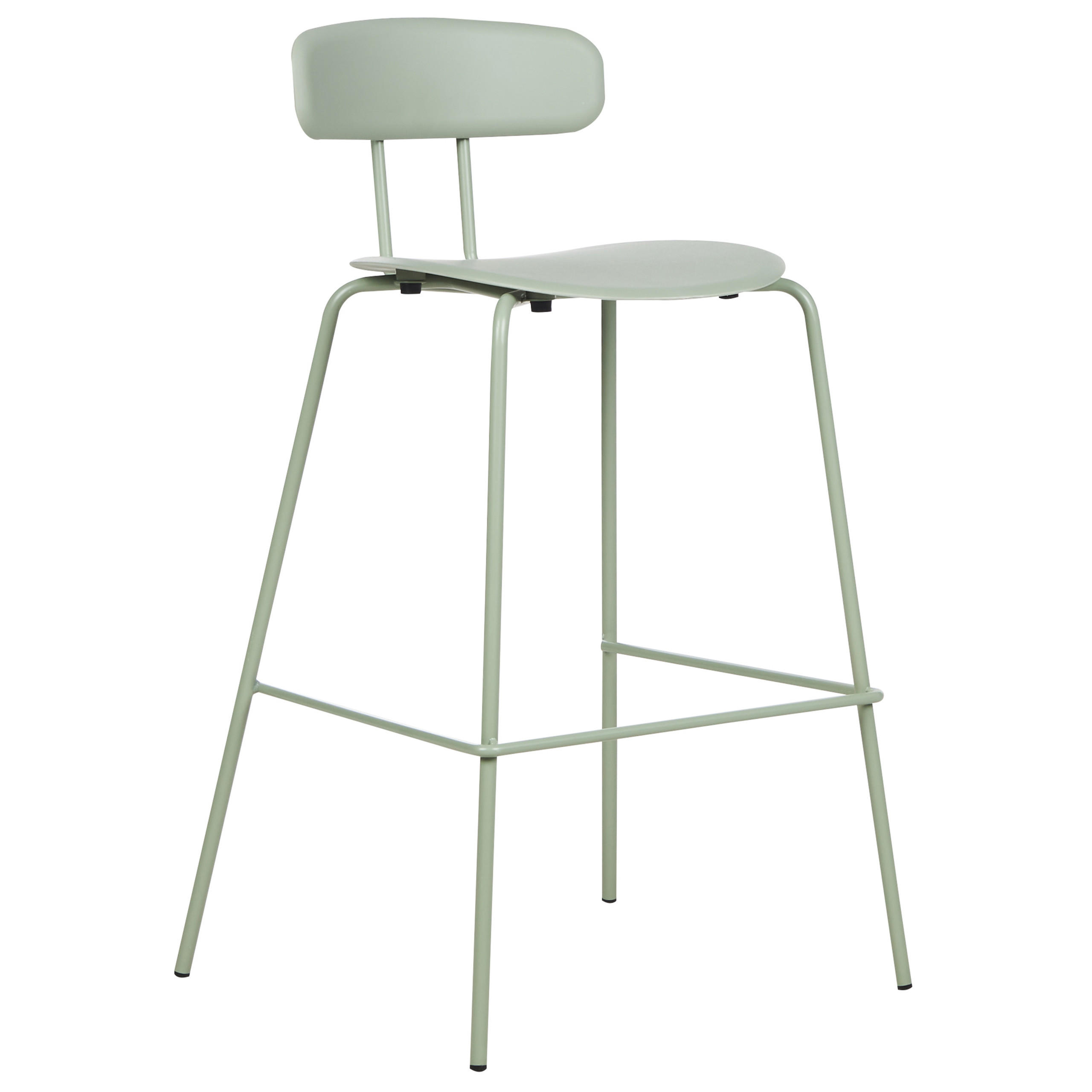 BARSTUHL 2er-Set Kunststoff/Metall hellgrün Sibley - Hellgrün, Kunststoff (53/95/52cm) - Beliani
