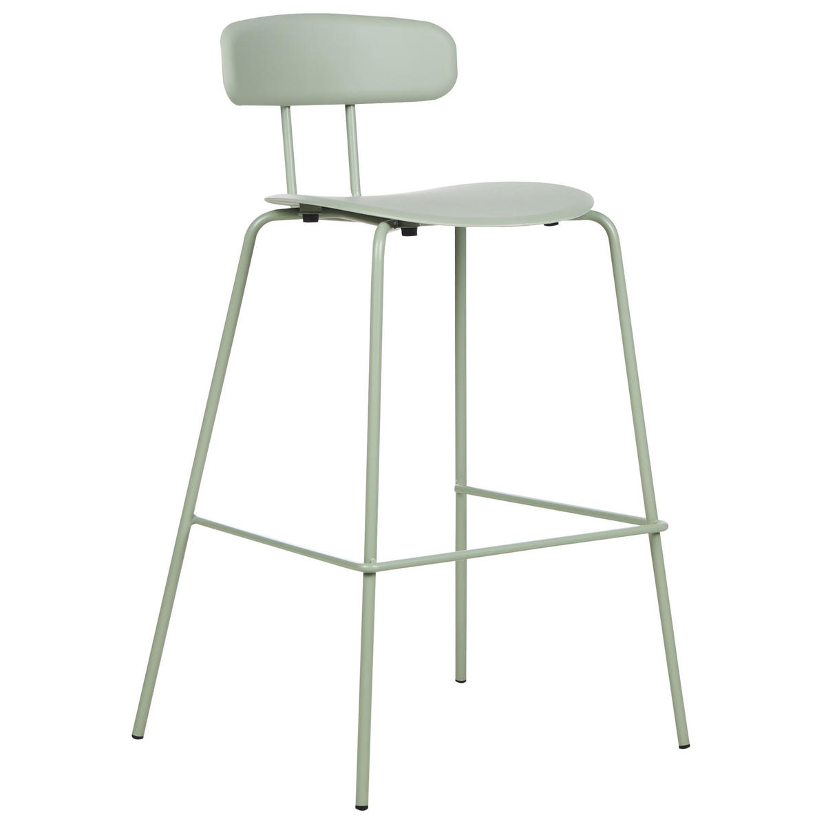 BARSTUHL 2er-Set Kunststoff/Metall hellgrün Sibley - Hellgrün, Kunststoff (53/95/52cm) - Beliani