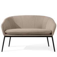 GARTENSOFA SOLIS - Hellbraun, Textil/Metall (118/76/66cm) - KONSIMO®