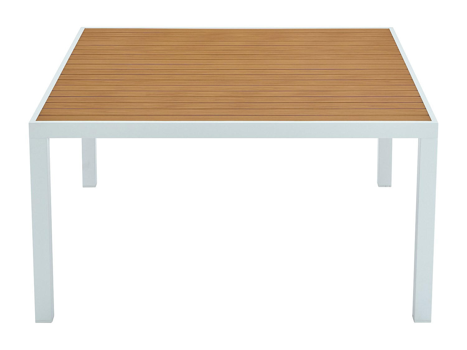 GARTENTISCH - 4 Personen, 8 Personen - Metall - Weiß - - Weiß, Metall (140/140/74cm) - Vente-Unique