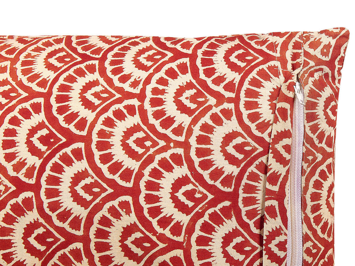 DEKOKISSEN 2er-Set Creme 45/45 cm Rhus - Creme, Naturmaterialien/Textil (45/45cm) - Beliani