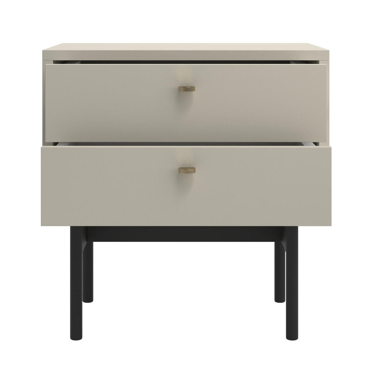 NACHTTISCH Olar Greige 55 cm - Kaschmir/Goldfarben, Holzwerkstoff/Metall (55/57/38cm) - Selsey