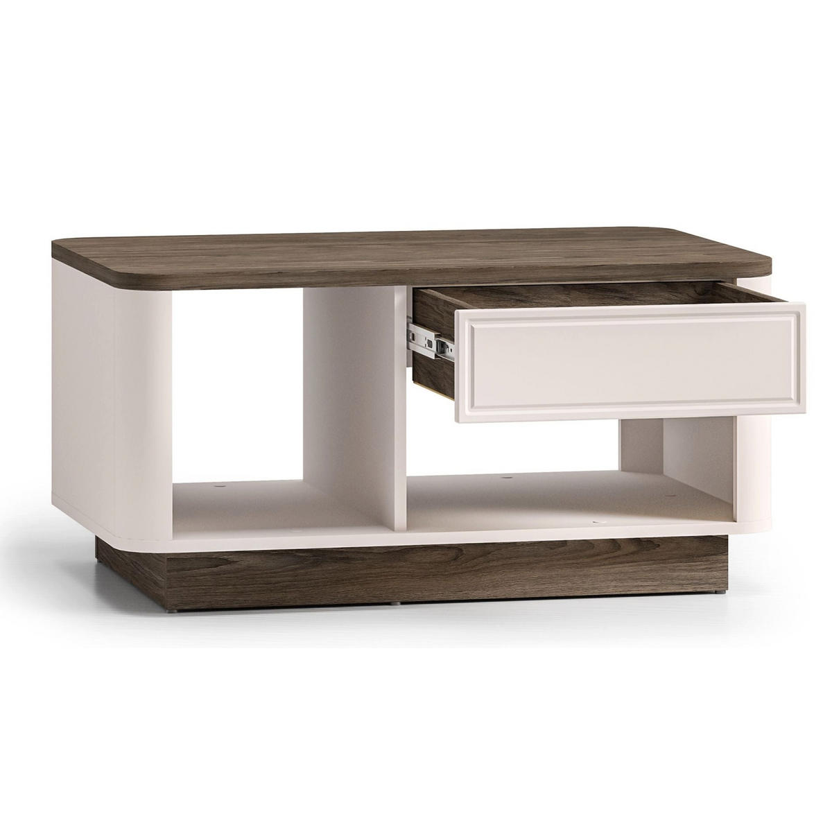 COUCHTISCH Velveto Kaschmir/Eicheoptik Dunkel 90 x 60 cm - Taupe, Holzwerkstoff (60/90/45cm) - Selsey