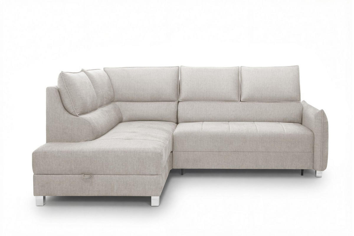 ECKSOFA Marno In Chill Me - Creme, Holzwerkstoff/Textil (200/260cm) - Fun Möbel