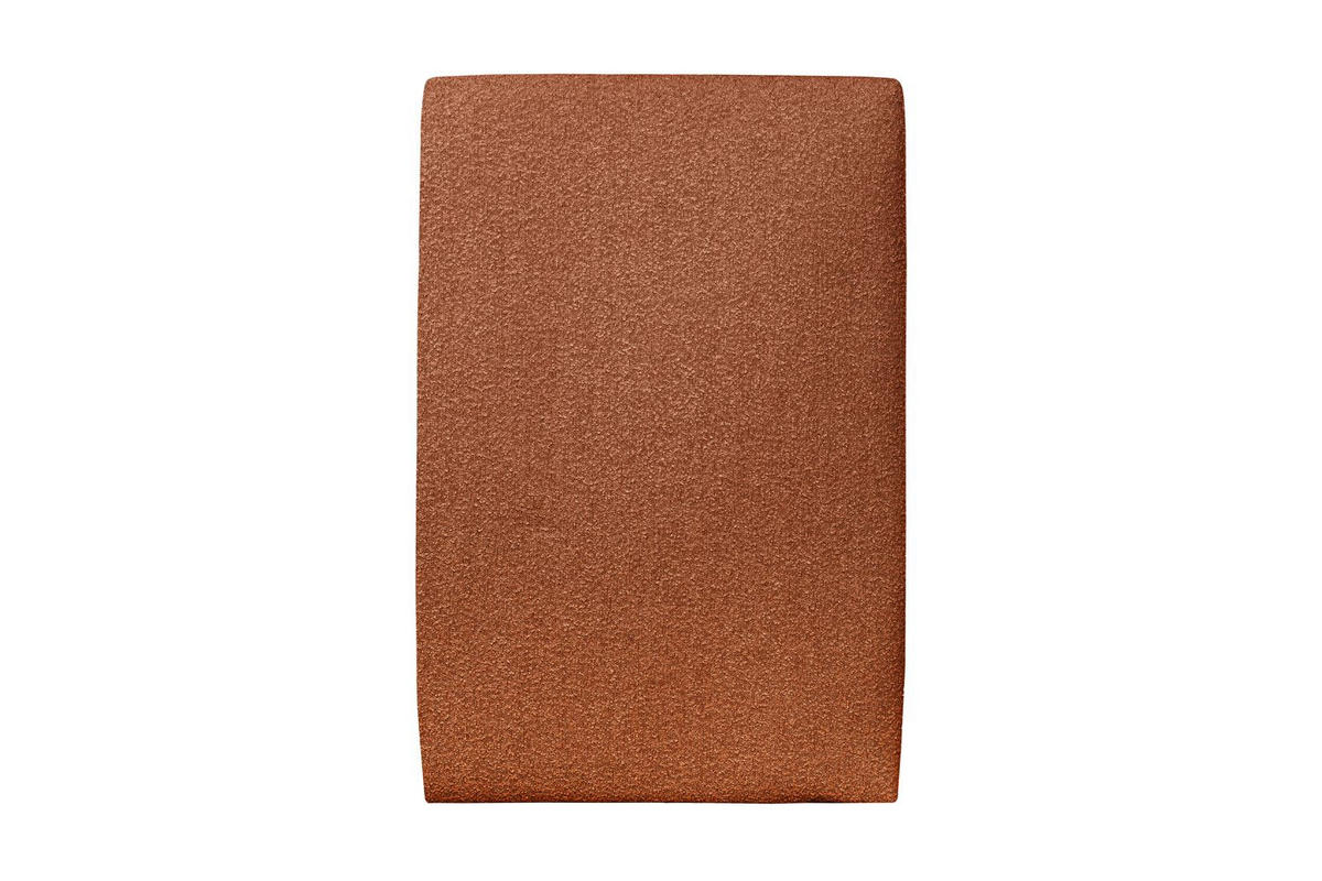 KOPFTEIL gepolstertes – Terrakotta-Bouclé-Stoff - 90 cm - Beige/Terracotta, Holz (90/120/10cm) - Sommeil de Plomb