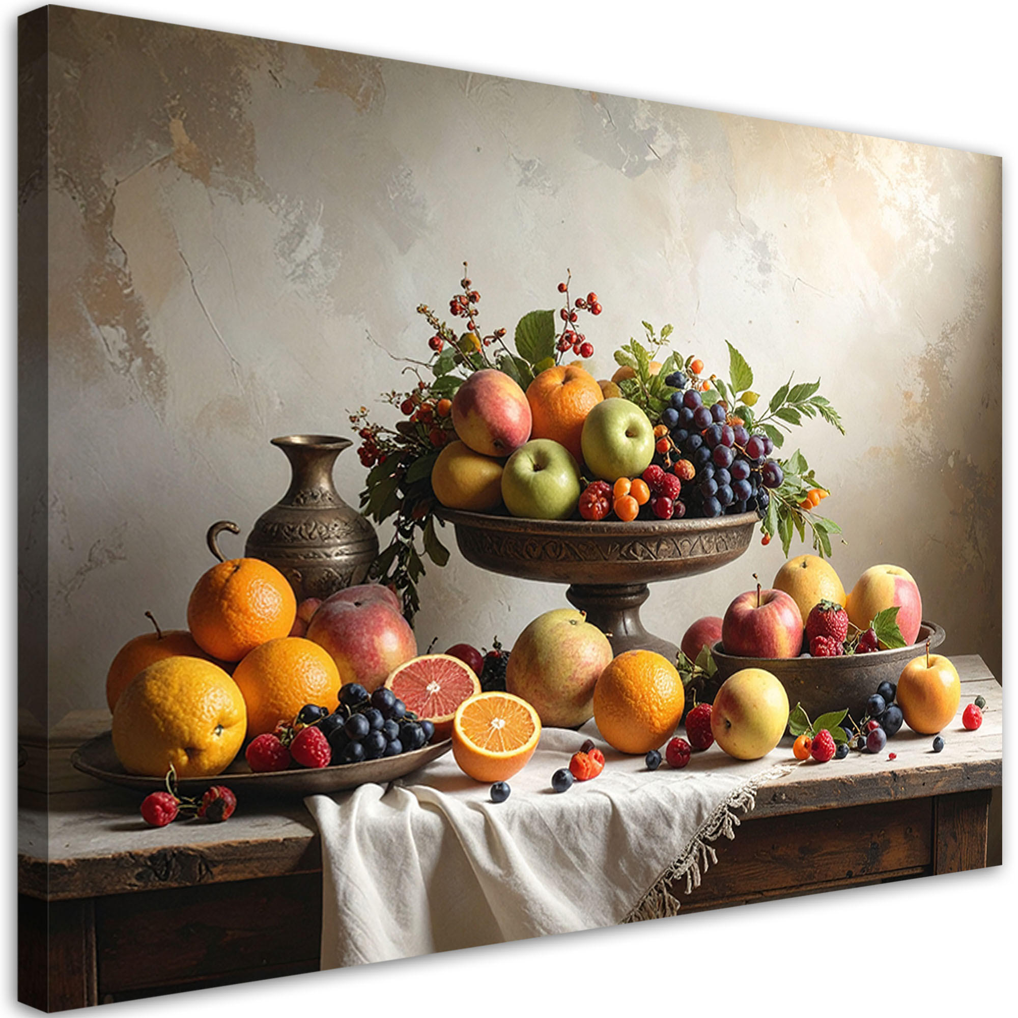 LEINWANDBILD Essen & Trinken 60x40cm - Beige, Textil (60/40cm) - Feeby