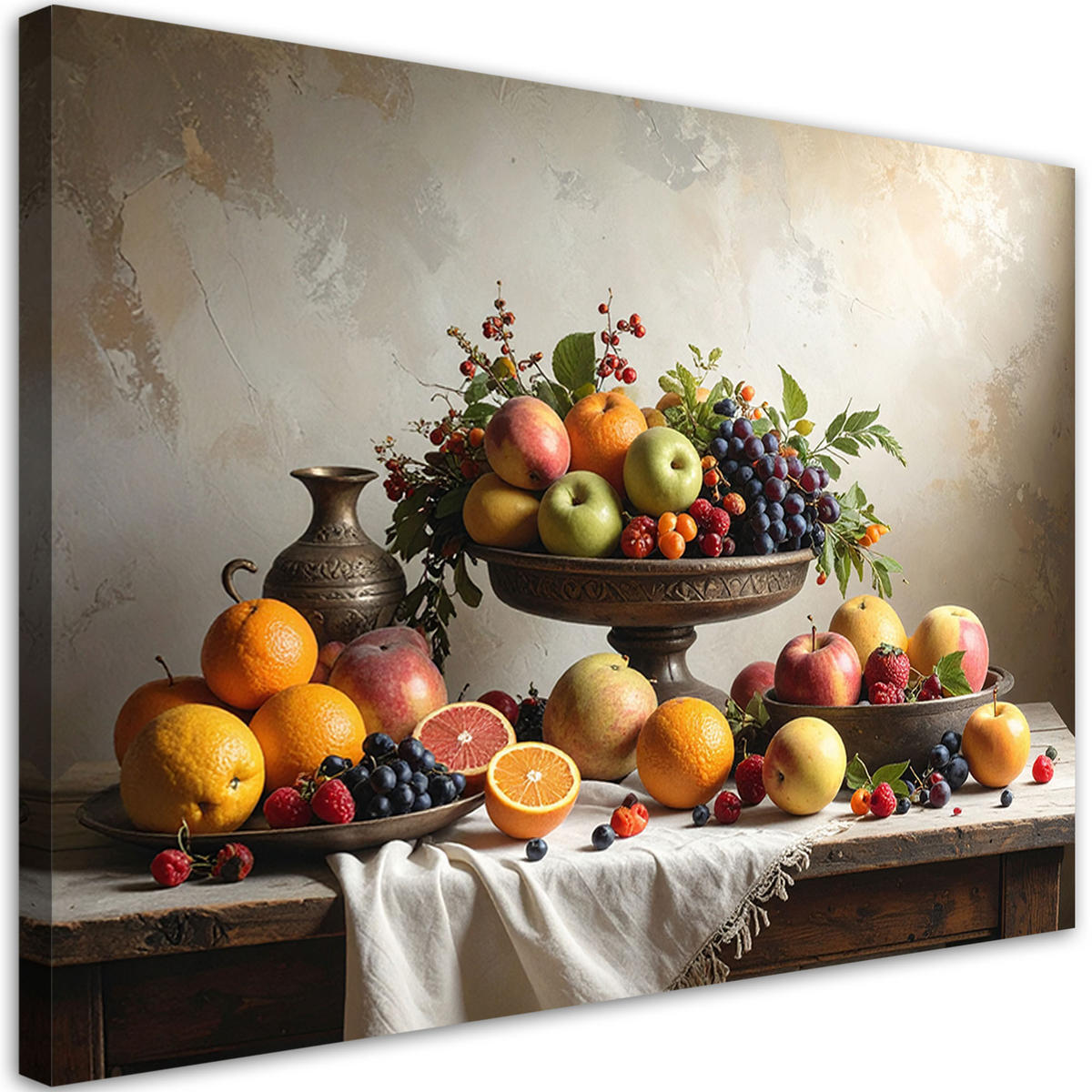 LEINWANDBILD Essen & Trinken 60x40cm - Beige, Textil (60/40cm) - Feeby