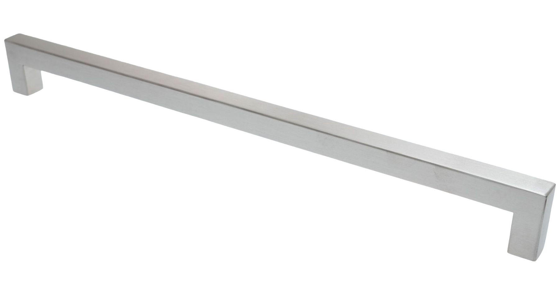 MÖBELGRIFF BA 320mm Edelstahl gebürstet 14x14 mm eckig Küche mit 2 Schrauben - Edelstahlfarben, Metall (1.4/3.5/33.4cm) - Livingpoint24