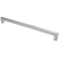 MÖBELGRIFF BA 320mm Edelstahl gebürstet 14x14 mm eckig Küche mit 2 Schrauben - Edelstahlfarben, Metall (1.4/3.5/33.4cm) - Livingpoint24