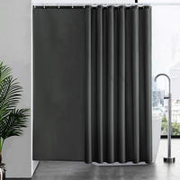 DUSCHVORHANG Dunkelgrau 240 x 180 cm - Anthrazit, Textil (240/180cm)