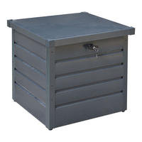 GARTENBOX Auflagenbox Kissenbox 200L aus Metall in Anthrazit in AußenGarten abschließbar 72 x 62 x 63 cm 15 kg - Anthrazit, Metall (72/63/62cm) - Livingandhome