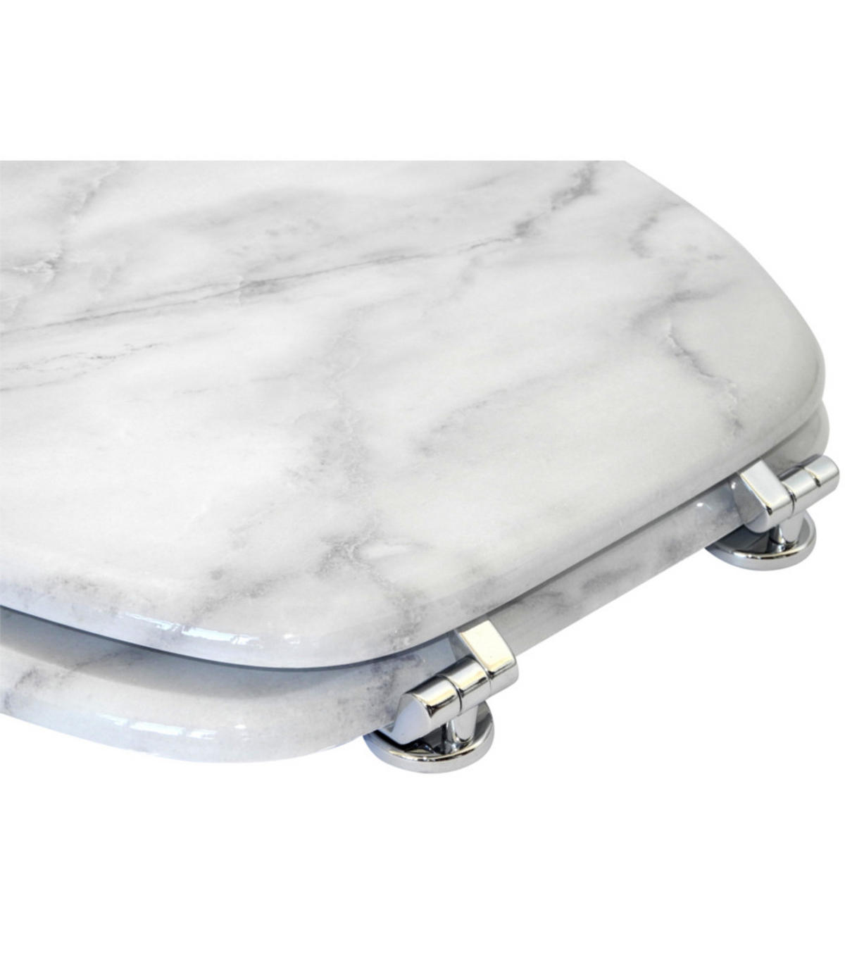 WC-SITZ Marmor - Grau, Holzwerkstoff (38/6/47cm) - Sanilo