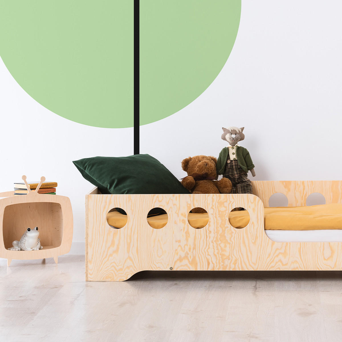 POSTEL 90/200 Sacha Přírodní dřevo - hnědá, dřevo (90/200cm) - Petits-meubles