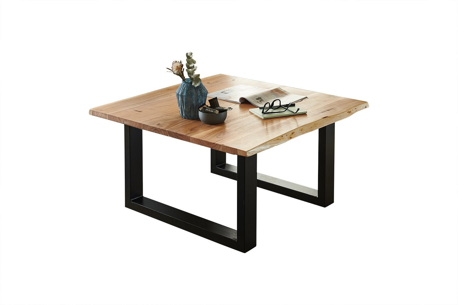 COUCHTISCH NOAH - Beige/Schwarz, Holz/Metall (80/80/43cm) - SAM