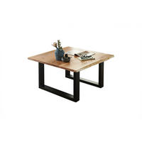 COUCHTISCH NOAH - Beige/Schwarz, Holz/Metall (80/80/43cm) - SAM