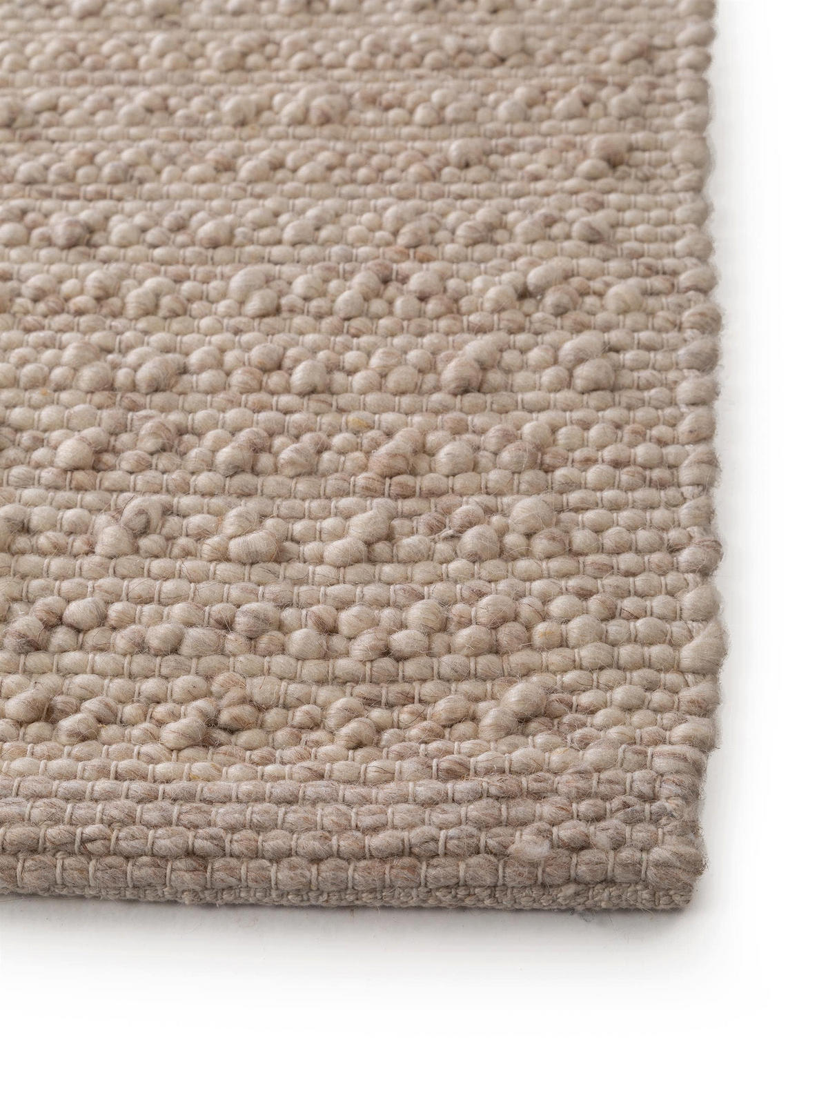 WOLLTEPPICH Lana Beige 80x250 cm - Beige, Textil (80/250cm) - benuta Pure