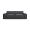 SOFA ausklappbar mit Bettkasten Jodie aus strukturiertem Stoff dunkelgrau 3 Sitzplätze - Dunkelgrau, Textil (107/86/247cm) - Micadoni