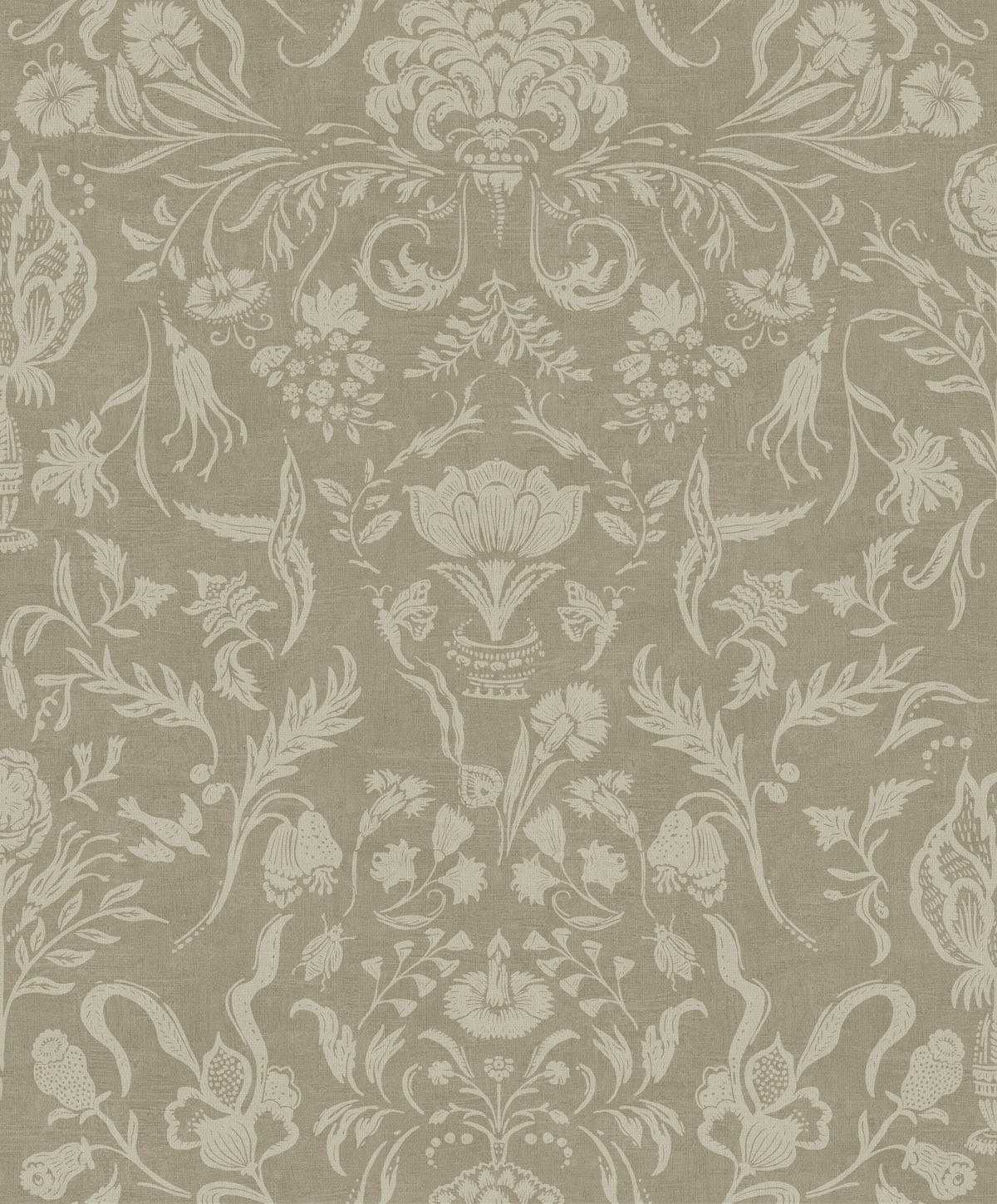 VLIESTAPETE - Königsdamast - Braun - Braun, Papier/Kunststoff (53/1000cm) - LOOKS by W.Joop