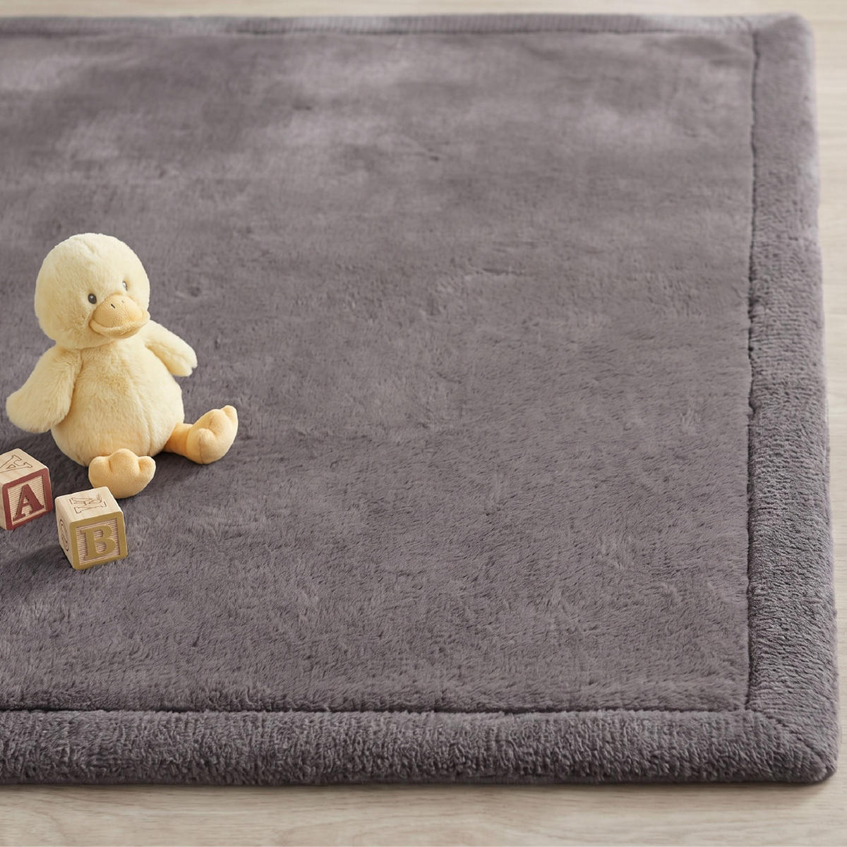 KINDERTEPPICH FLUFFIN dunkelgrau kuschelig waschbar 150/200 cm - Dunkelgrau, Textil (150/200cm) - Tapiso