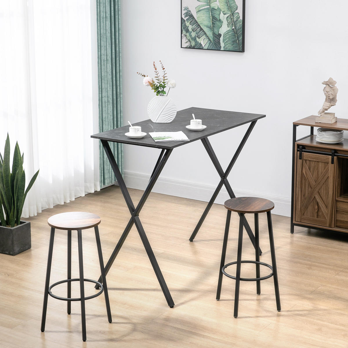BARTISCH Schwarz 1 Stück - Schwarz, Naturmaterialien (120/60/102cm) - GiPP