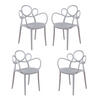 STÜHL-SET 4 Stück Kunststoff Grau - Grau, Kunststoff (56/84/45cm) - Nest Dream