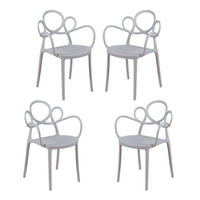 STÜHL-SET 4 Stück Kunststoff Grau - Grau, Kunststoff (56/84/45cm) - Nest Dream