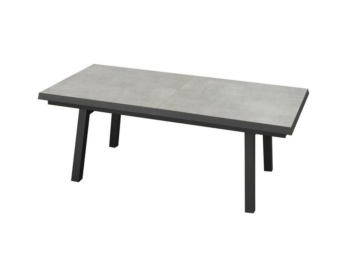 GARTENTISCH Georgia Aluminium ausziehbar 200-260/100/75 cm - Grau, Kunststoff (200/100/75cm) - Green Spirit