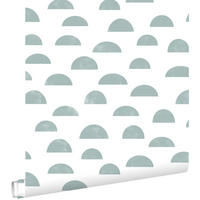 TAPETE grafisches Motiv 53 cm x 10.05 m - Blau, Papier (53/0.1cm) - ESTAhome