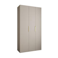 DREHTÜRENSCHRANK 245,5/130/50 3-türig - Kaschmir/Goldfarben, Holz/Metall (130/245.5/50cm) - Abiks Möbel