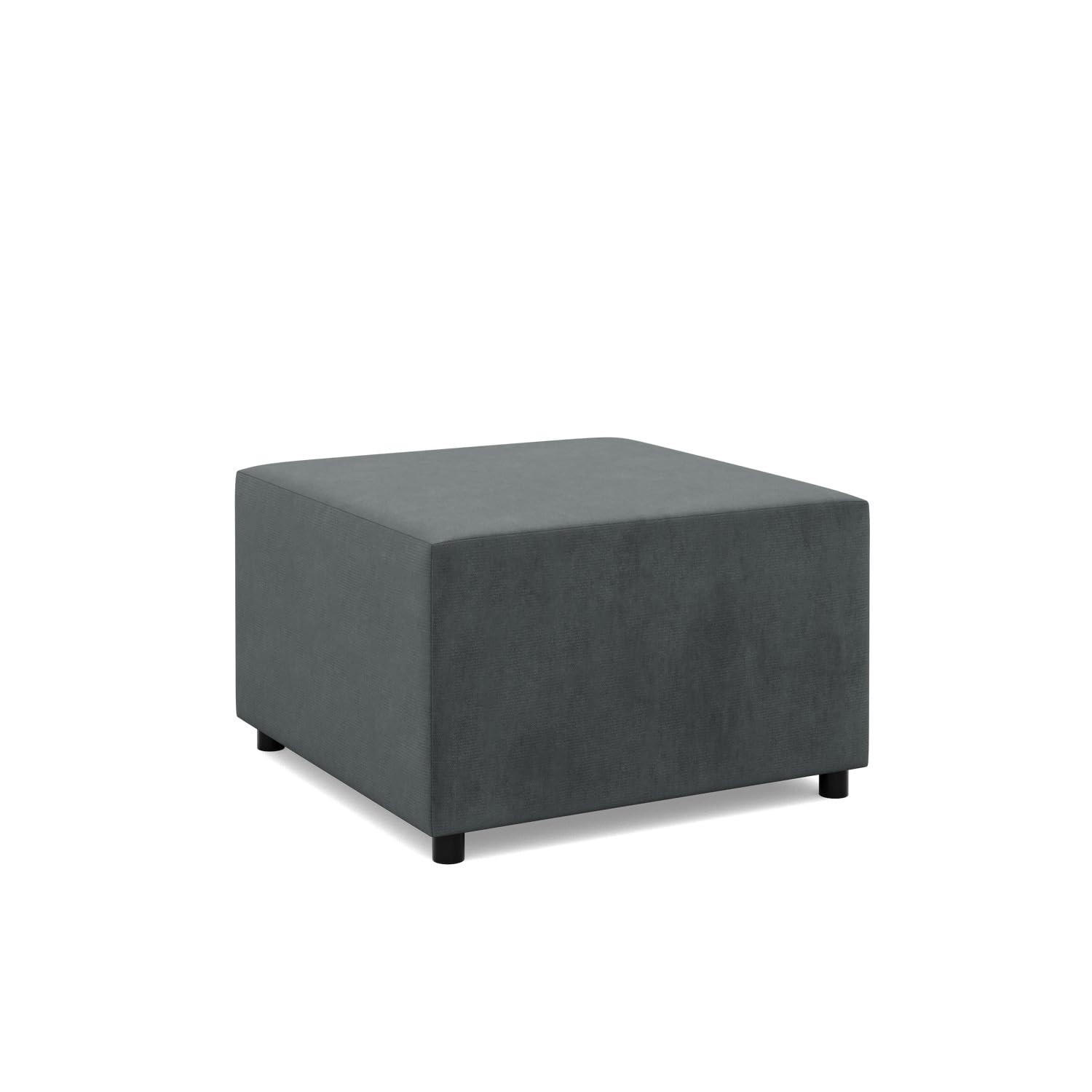SITZPOUF 70 X 70 NEO, Dunkelgrau - Grau, Textil (71/40/71cm)