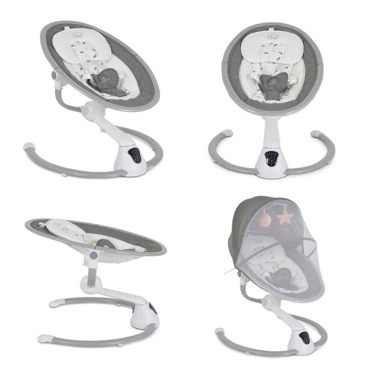 BABYWIPPE Swing Cloud elektrisch pink Musikfunktion, Timer, Fernbedienung, Schwingfunktion, Mobile - Rosa, Metall - Cangaroo