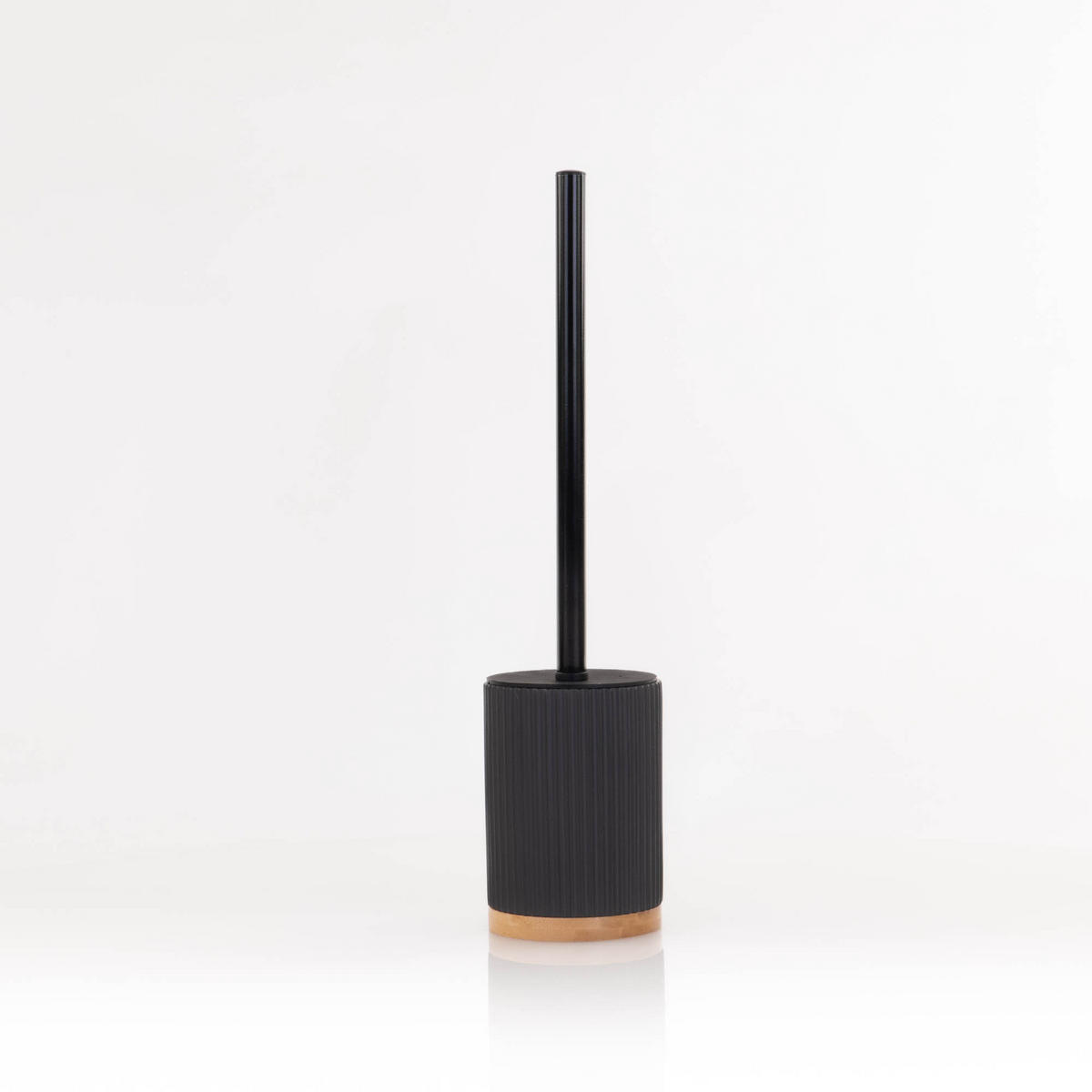WC-BÜRSTE schwarzer Halter Natureo 8,8/8,8/39 cm - Schwarz, Kunststoff (8.8/39/8.8cm) - 5five Simply Smart