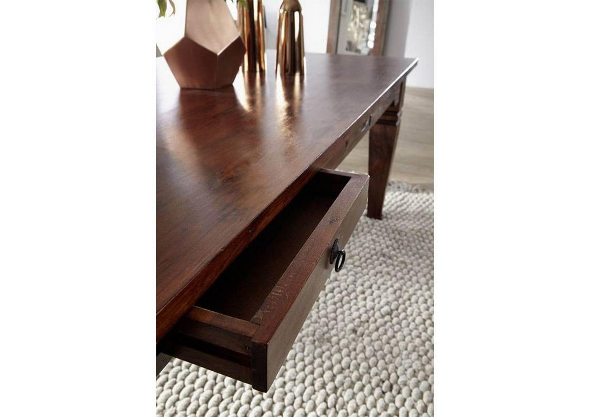 ESSTISCH Akazie 200x100x76 nougat lackiert OXFORD #606 - Dunkelbraun, Holz (100/200/76cm) - Massivmoebel24