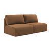3-SITZER SOFA mit Schlaffunktion Strukturstoff Stoff Orange - Beige/Terracotta, Kunststoff/Textil (216/79/102cm) - LaMiaSofa