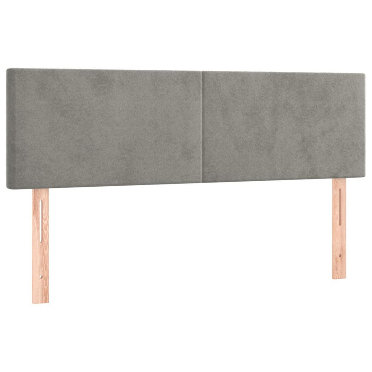 BOXSPRINGBETT 140/200 Cm Grau Samt - Grau, Textil (144/203cm) - vidaXL