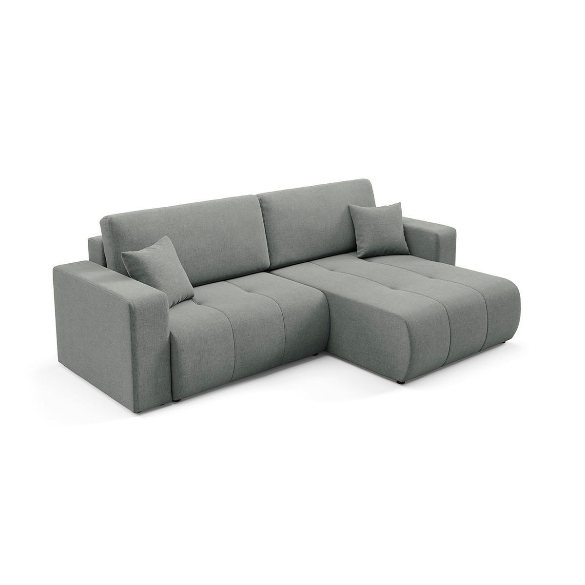 ECKSOFA Giulia 3 Sitzplätze Grau - Grau, Holz (244/149cm) - Petits-meubles