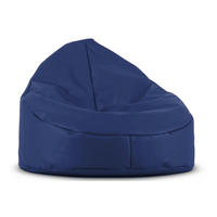SITZSACK COSMO aus Lederoptik, Marineblau - Blau/Grün, Textil (85/80/85cm) - KONSIMO®