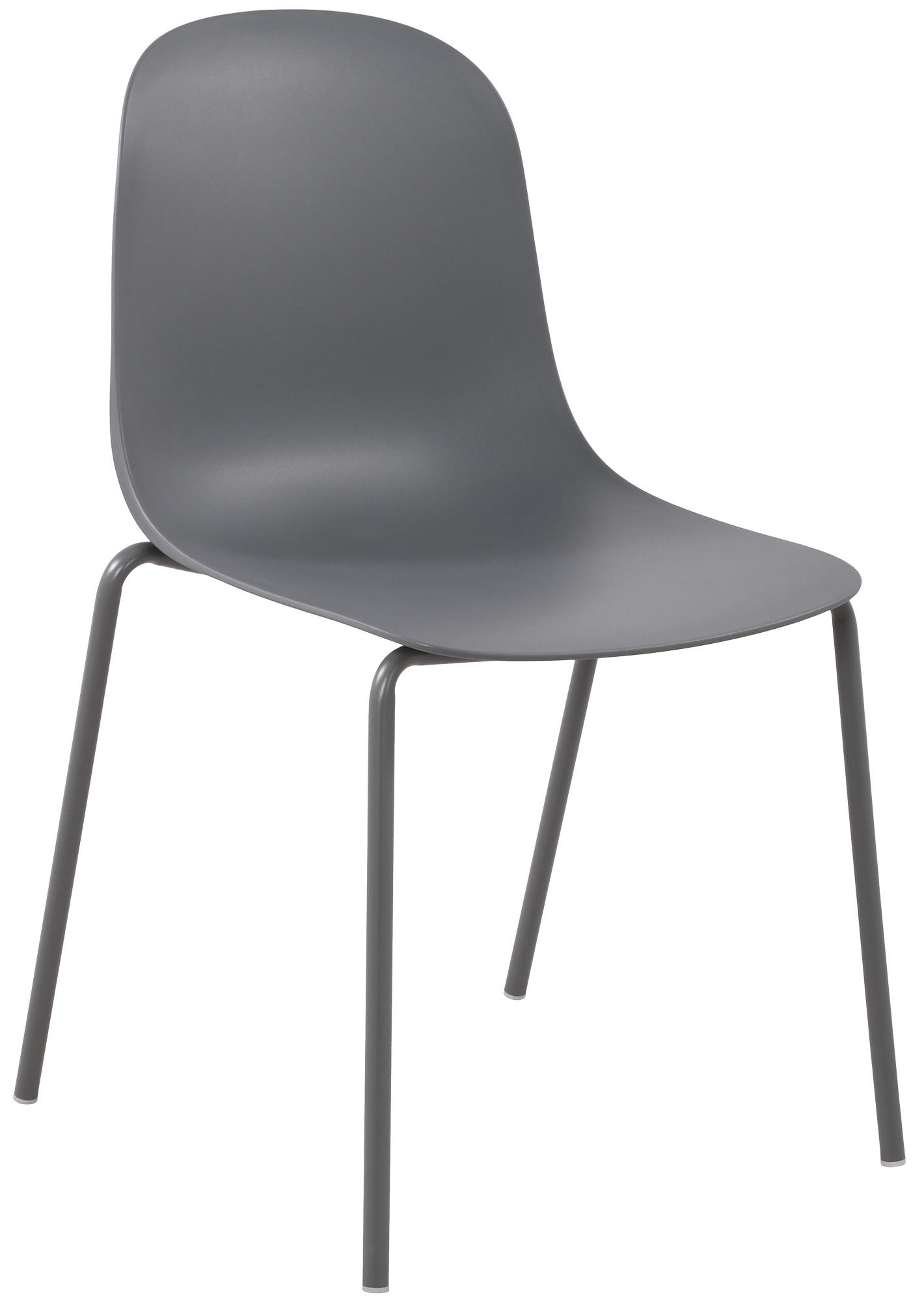 STAPELSTUHL Kunststoff dunkelgrau - Dunkelgrau, Kunststoff/Metall (51/85/53cm) - CLP