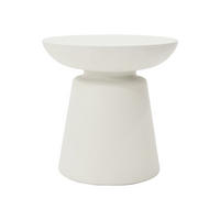 BEISTELLTISCH KYLIX Groß aus Zement 50 x 50 x 50 cm - Creme, Naturmaterialien (51/51/51cm) - Elementi