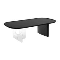 COUCHTISCH - MDF & Acryl - Schwarz & Transparent- RASIA - Schwarz, Holz (120/60/35cm) - Pascal Morabito
