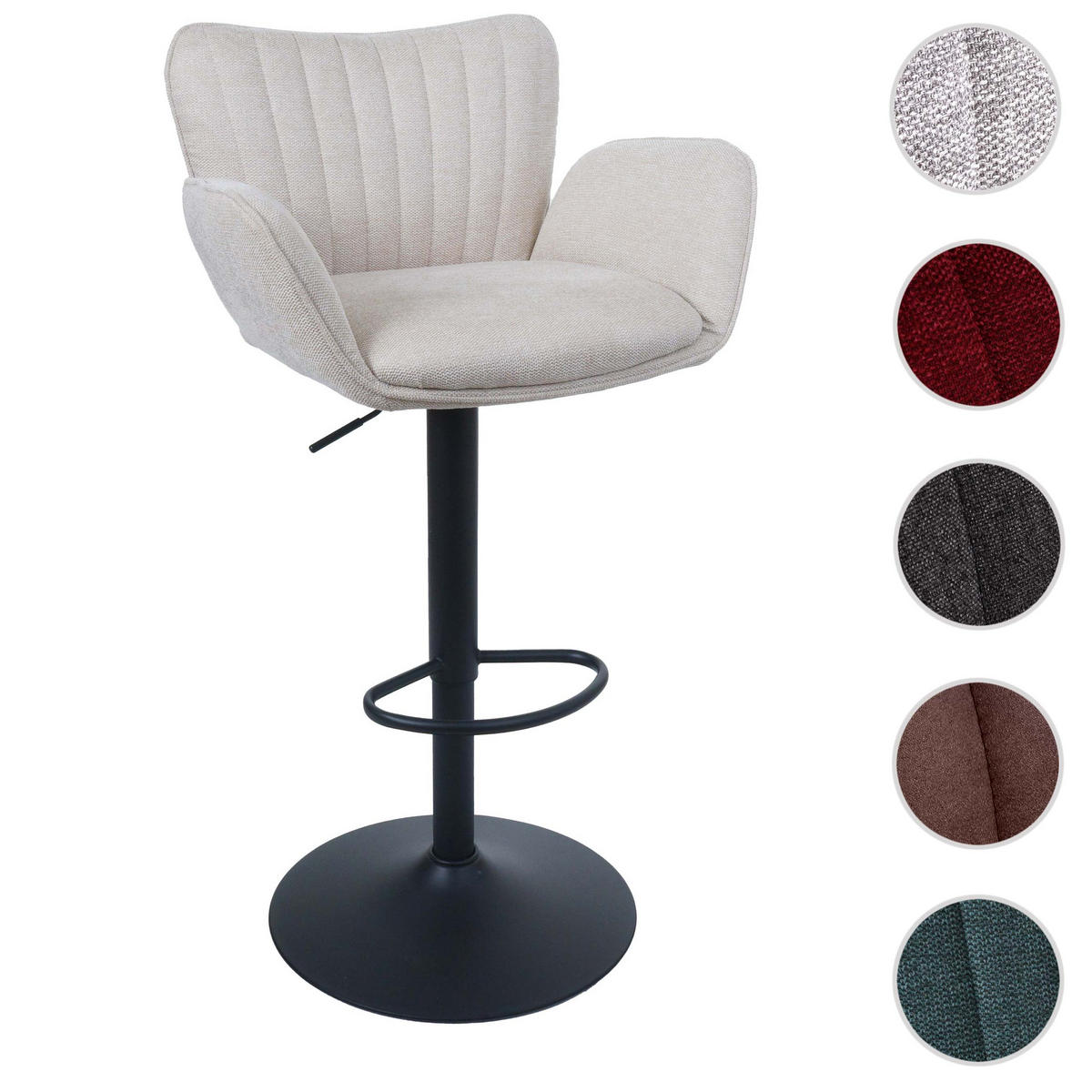 BARHOCKER Cremeweiß - Creme, Textil (50/110/45cm) - MCW