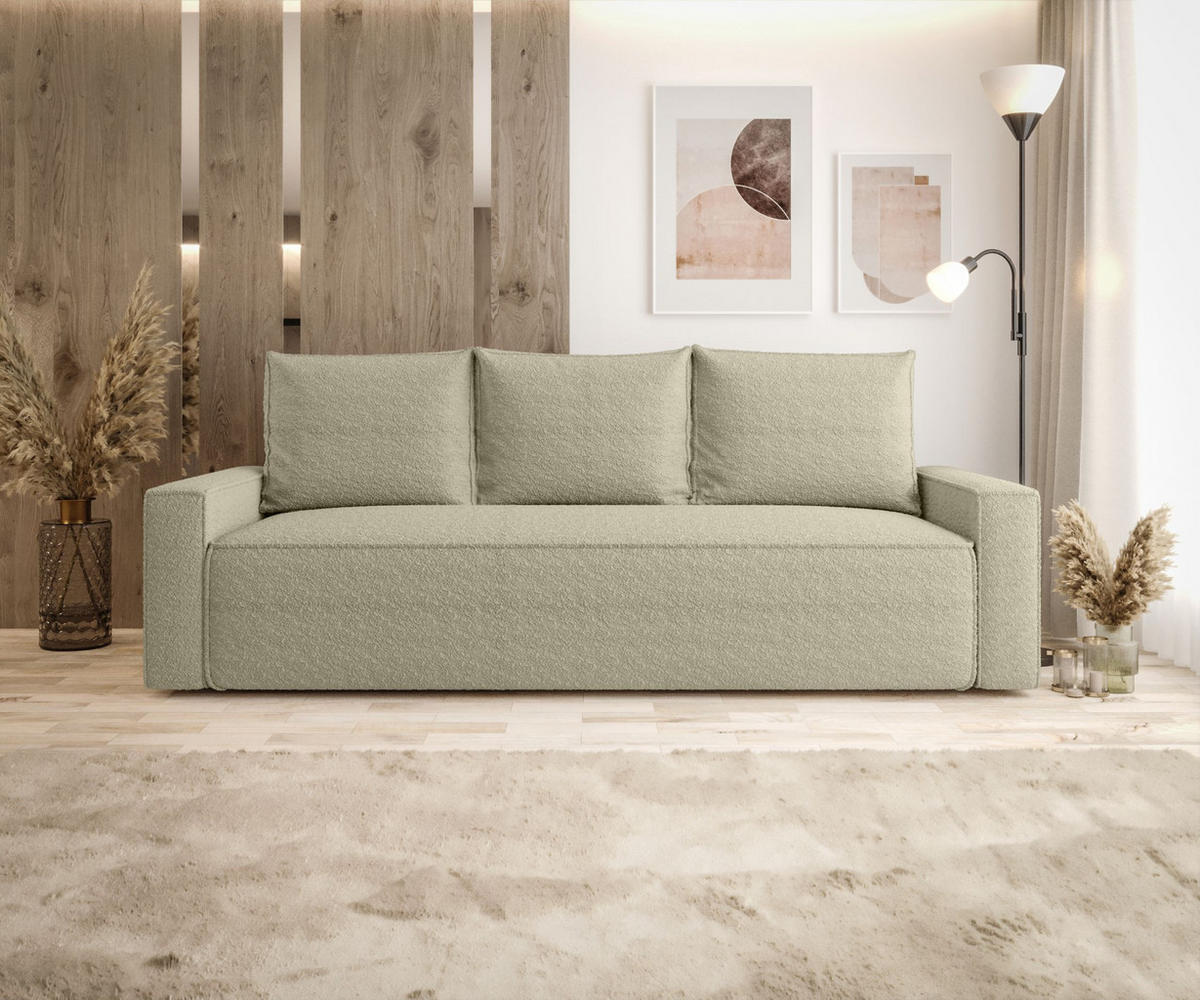 SOFA mit Schlaffunktion SAVIO Quelle 06 - Beige, Textil (232/90/90cm) - Bedante