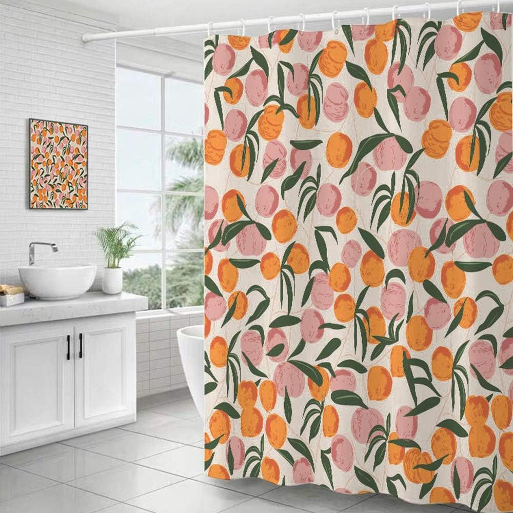 DUSCHVORHANG Rosa Polyester wasserdicht maschinenwaschbar dekorativ mit Haken Badezimmer - Multicolor, Textil (180/210cm) - MCBOSON
